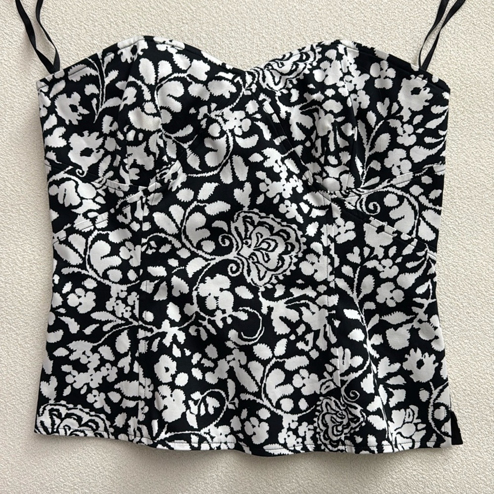 WHBM 6 floral corset
